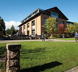 Students walking on calmpus. Links to Donor-Advised Funds